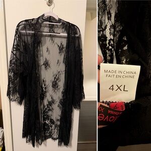 Love Black Lace Cardigan